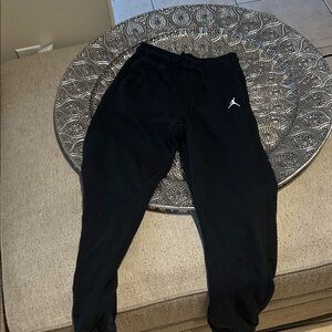 Jordan Black Joggers with White Logo
